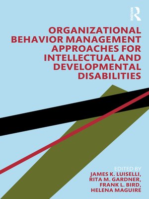 cover image of Organizational Behavior Management Approaches for Intellectual and Developmental Disabilities